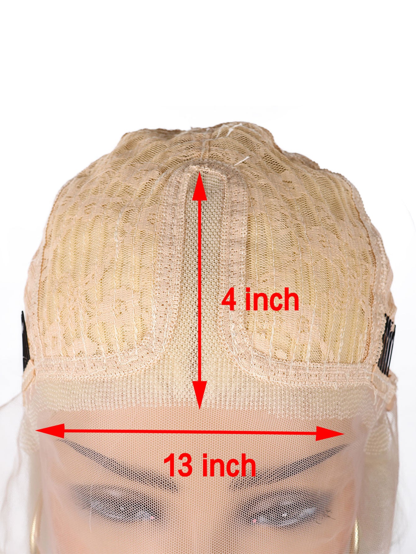 13*4*1T Partial Lace Wig 32-Inch Golden Long Straight Synthetic Wig Suitable For Daily Party And Festival Wear