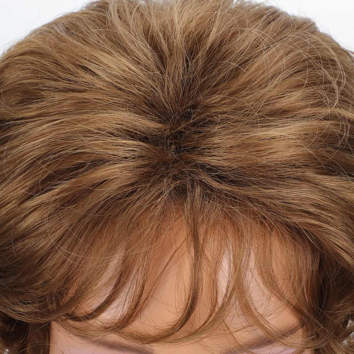Short curly wig side bangs curly wave hair synthetic wig