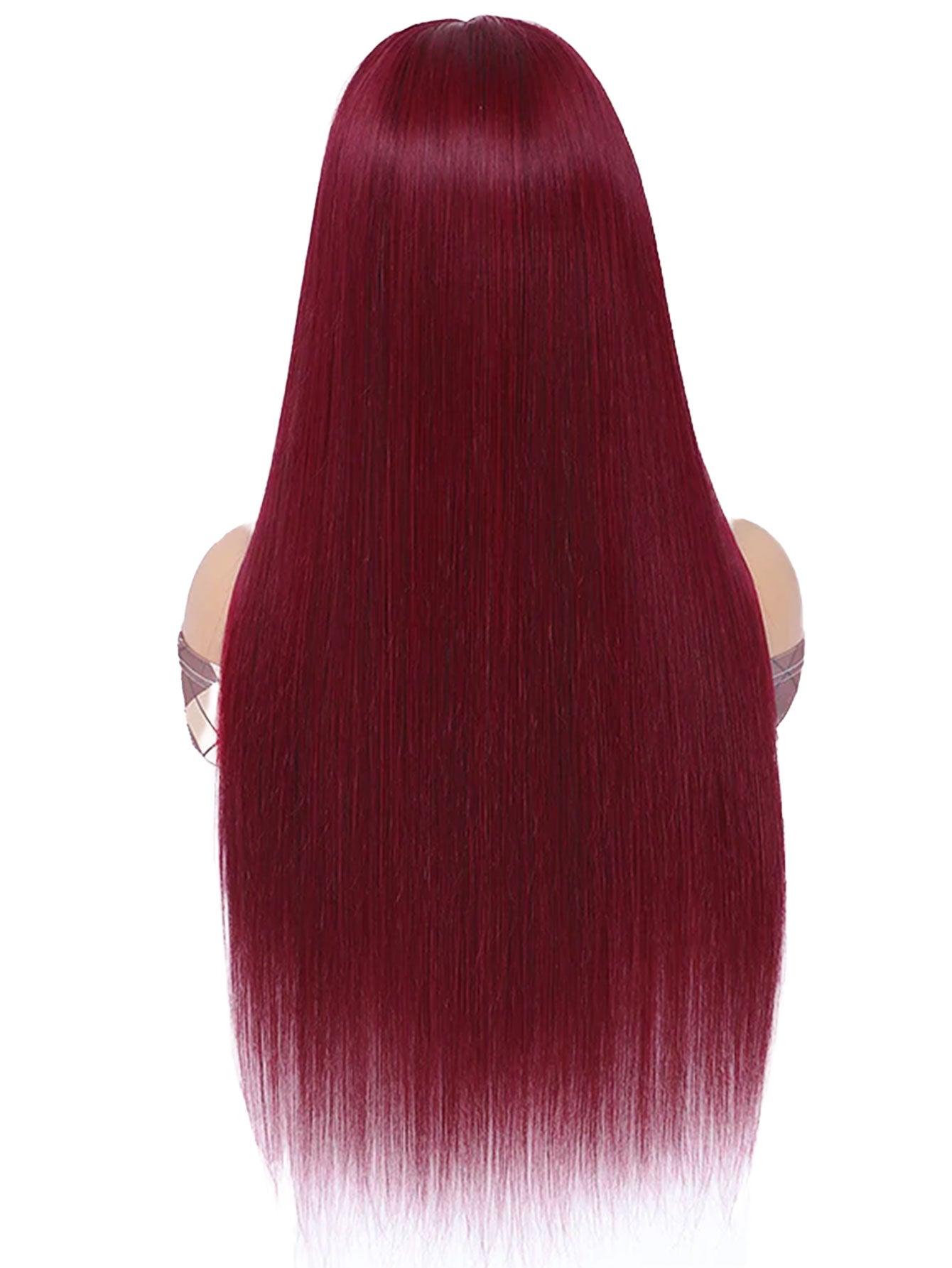 13*4*1 T-Part 99J Synthetic Lace Front Wig Super Long Straight Burgundy BUG Synthetic Wigs For Women Daily Wear 32 Inch