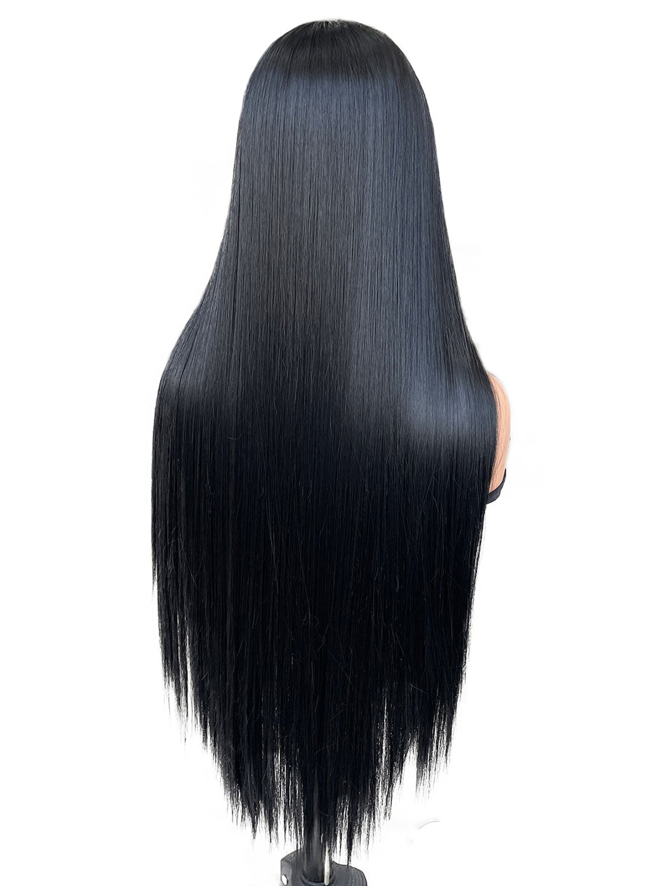 13*4*1 T-Part  1b# Synthetic Lace Front Wig Super Long Straight  Women Daily Wear