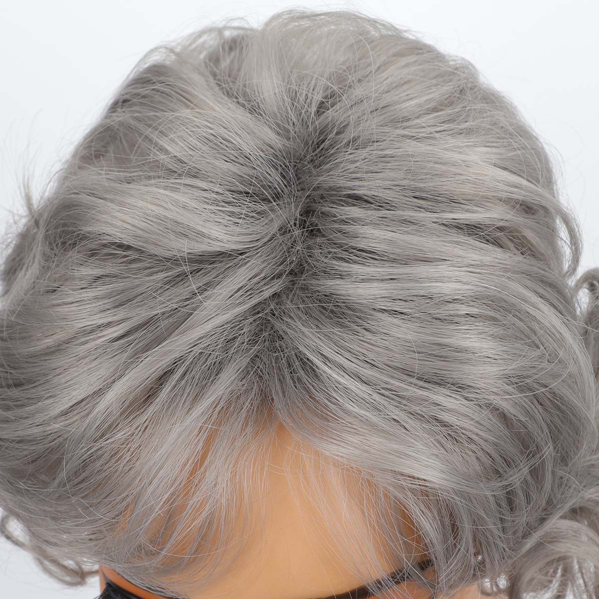 Short curly wig side bangs curly wave hair synthetic wig