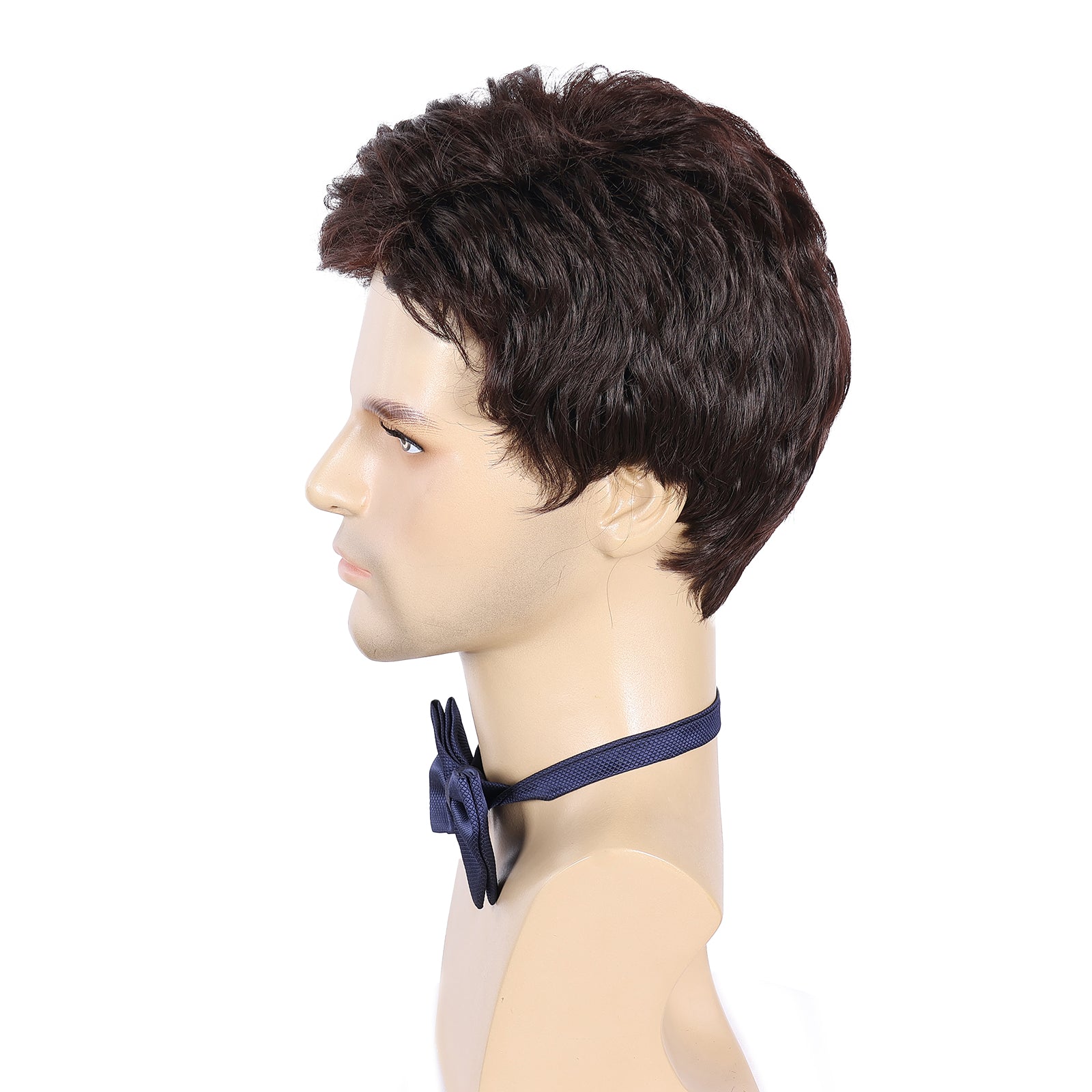 Middle-Aged Men's Wig – Heat-Resistant Material, Natural Gray Coverage