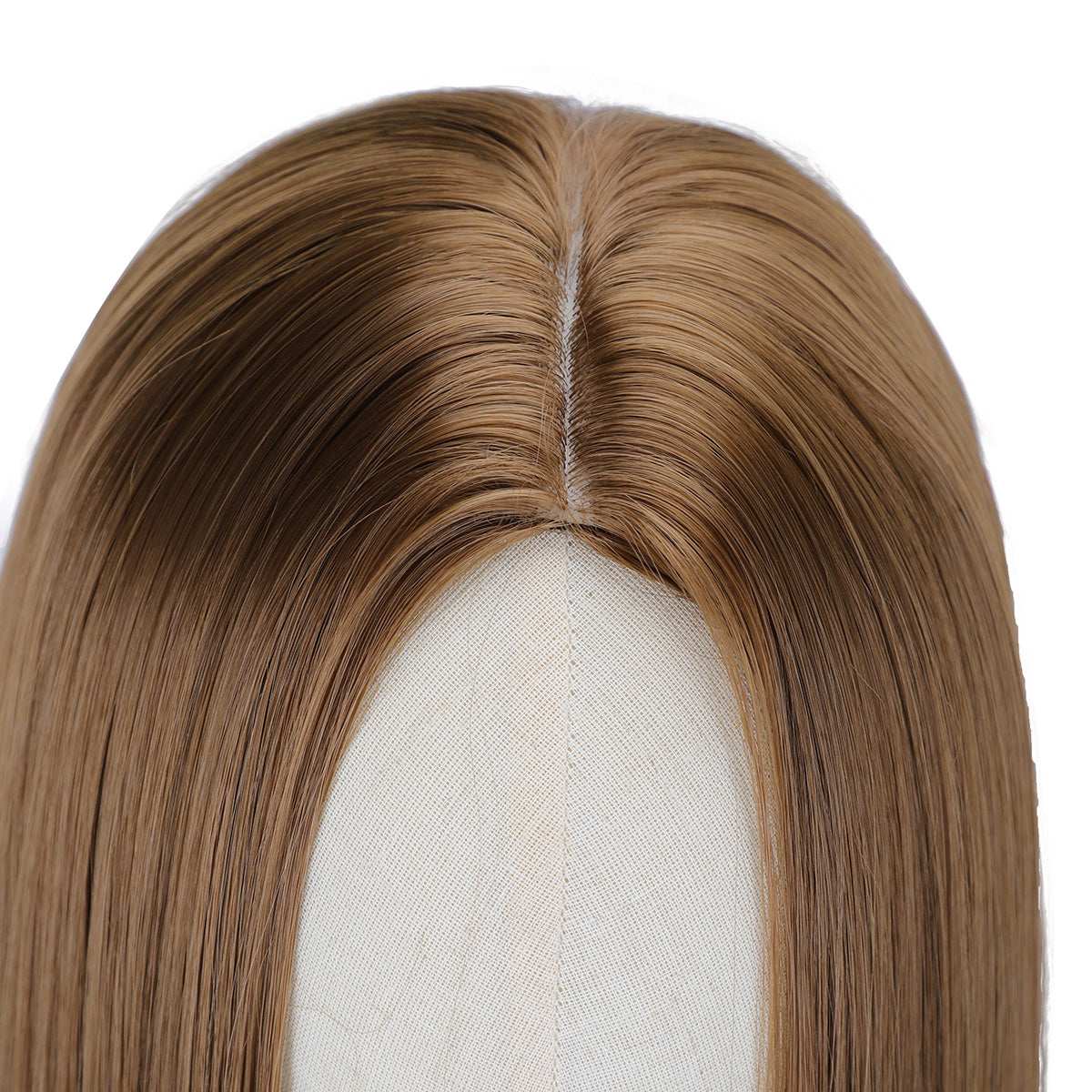 Women'S Hippie Style Wig - Only Wig, Long Straight Synthetic Orange Ginger Brown Cosplay Wig, Heat Resistant Rose Net, 100% Density - Perfect for 60s, 70s, 80s Women Rock Band Disco Cosplay, Halloween and Part