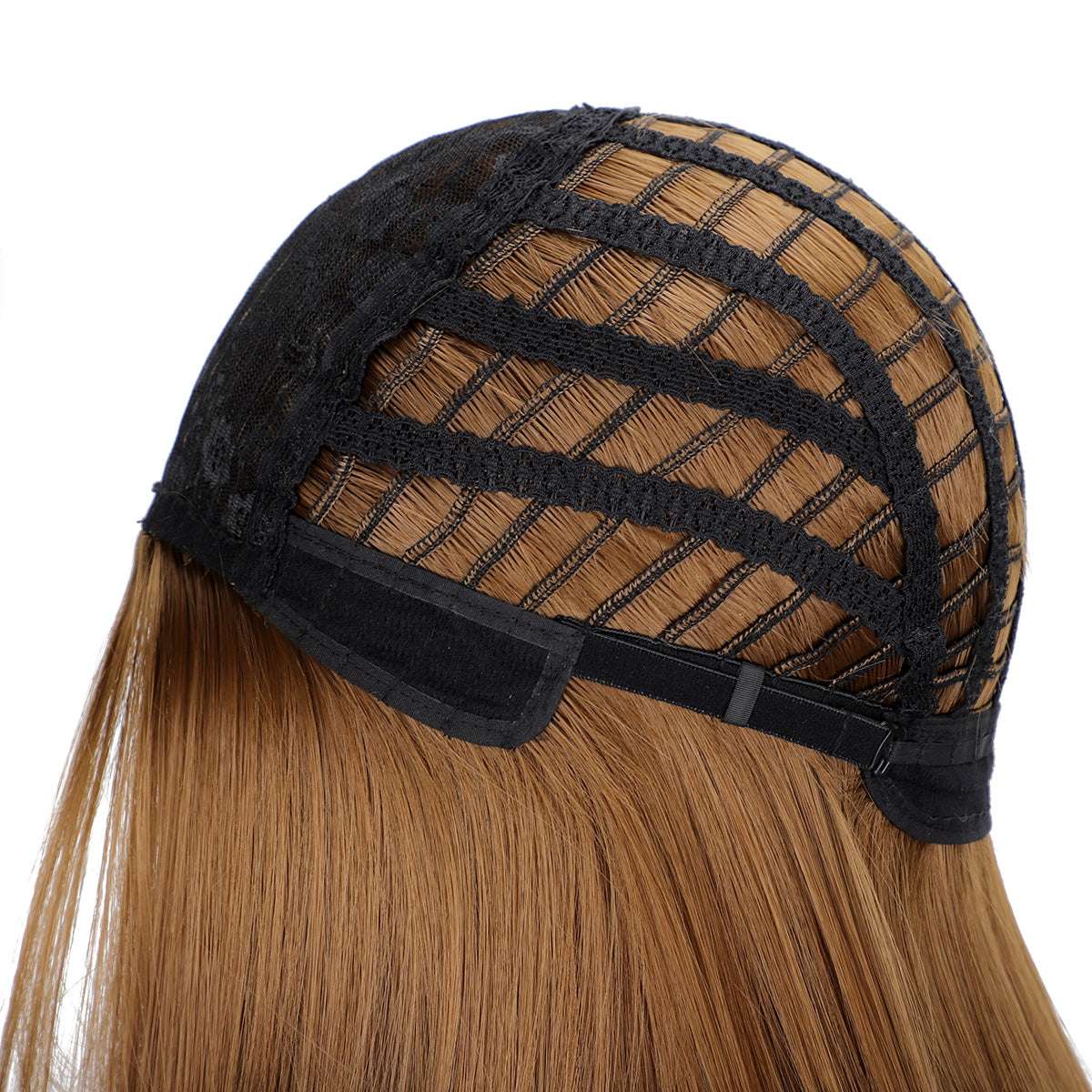 Women'S Hippie Style Wig - Only Wig, Long Straight Synthetic Orange Ginger Brown Cosplay Wig, Heat Resistant Rose Net, 100% Density - Perfect for 60s, 70s, 80s Women Rock Band Disco Cosplay, Halloween and Part