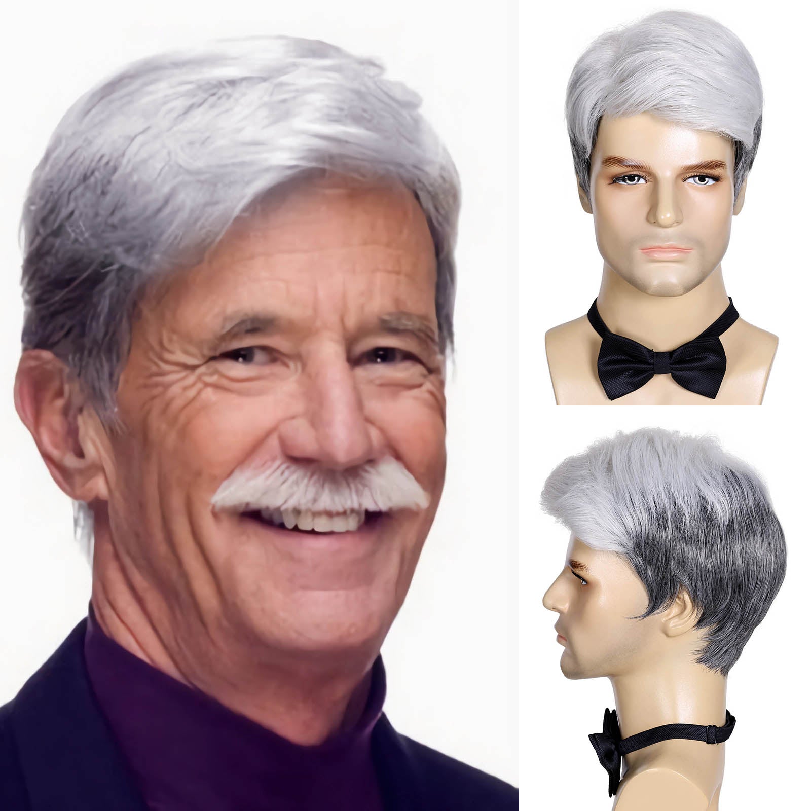 Everyday Wear Men's Wig – Heat-Resistant Synthetic Fiber, Easy Styling