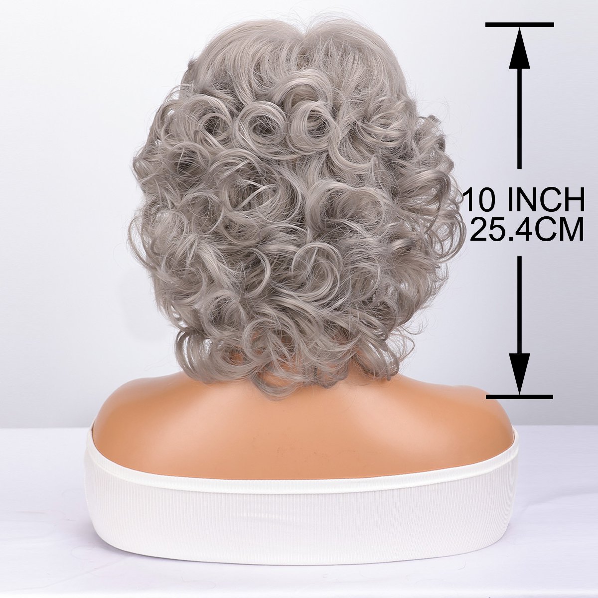Short curly wig side bangs curly wave hair synthetic wig