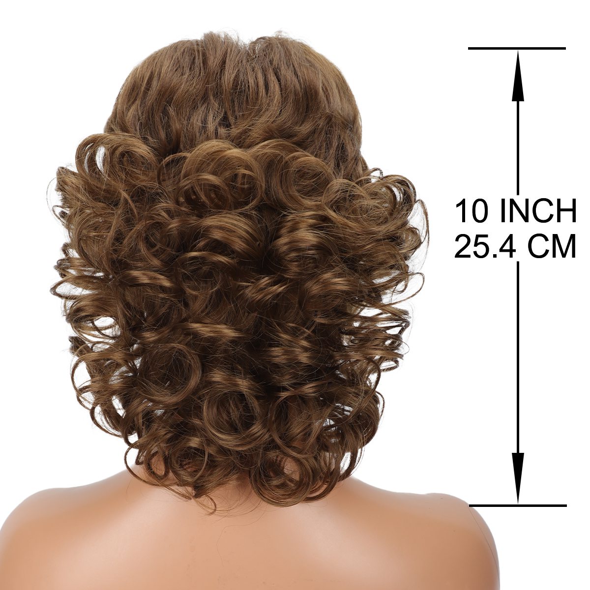Short curly wig side bangs curly wave hair synthetic wig