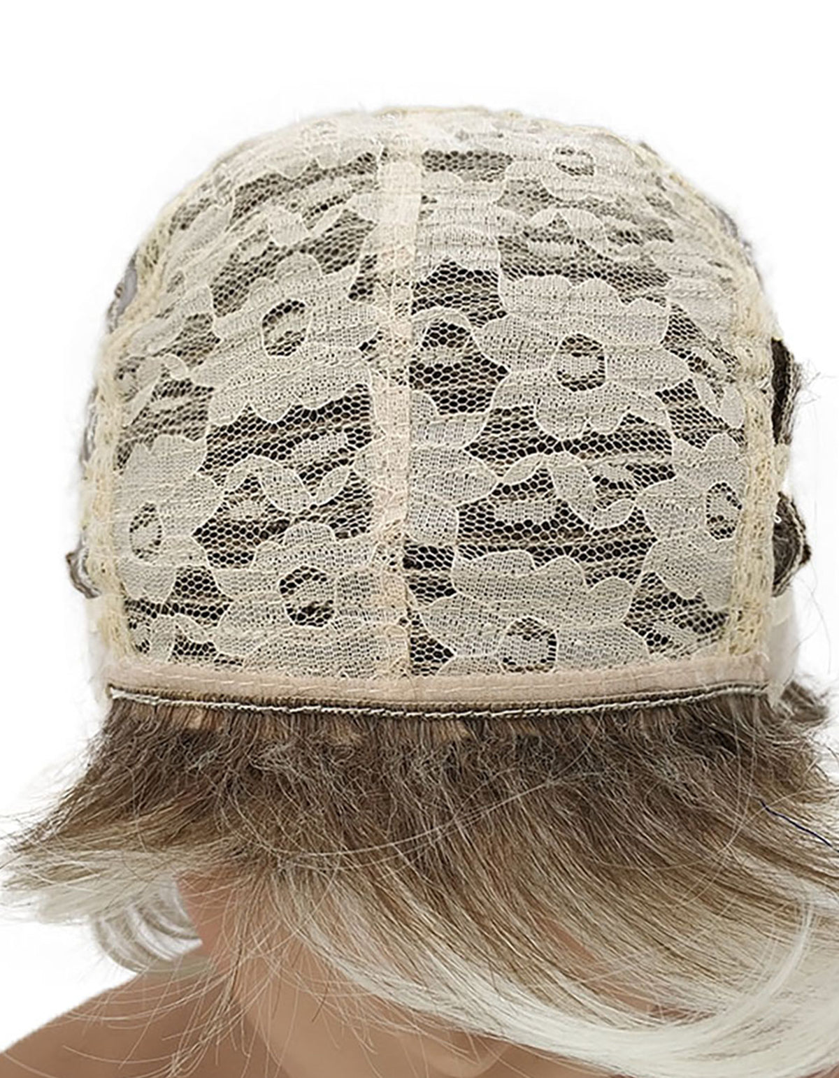 Elegant 16-Inch Mixed Color Wig for Women - Fluffy, Heat Resistant Synthetic Hair with Rose Net Cap Blonde Mix Brown Wigs for Women