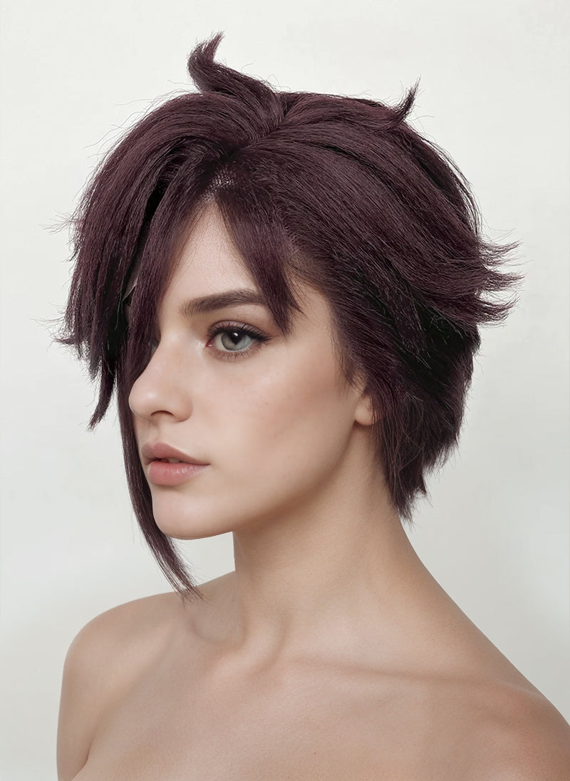 Dispatch Courtney Invisigal Deep Violet Straight Yaki Lace Front Synthetic Hair Wig