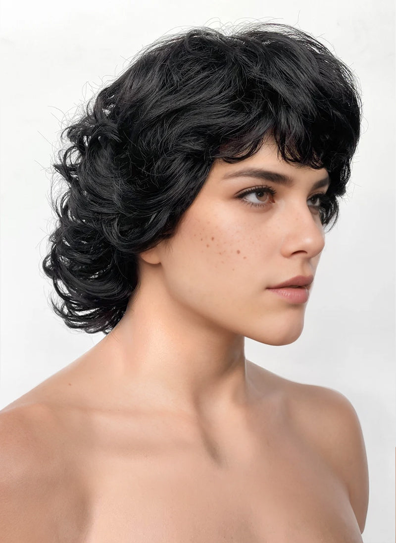 Stranger Things Mike Wheeler Black Curly Synthetic Men's Wig