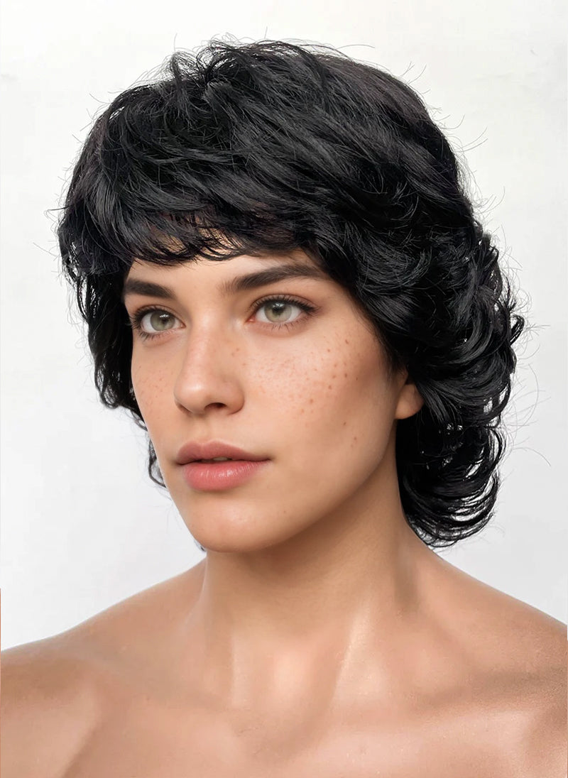 Stranger Things Mike Wheeler Black Curly Synthetic Men's Wig
