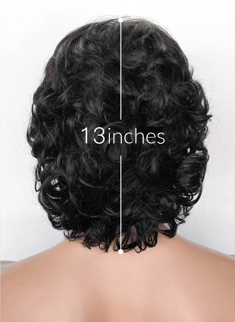 Stranger Things Mike Wheeler Black Curly Synthetic Men's Wig