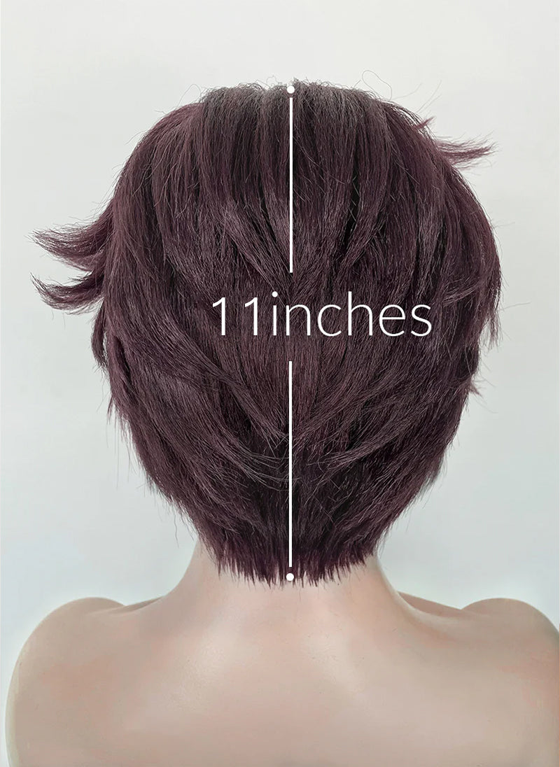 Dispatch Courtney Invisigal Deep Violet Straight Yaki Lace Front Synthetic Hair Wig