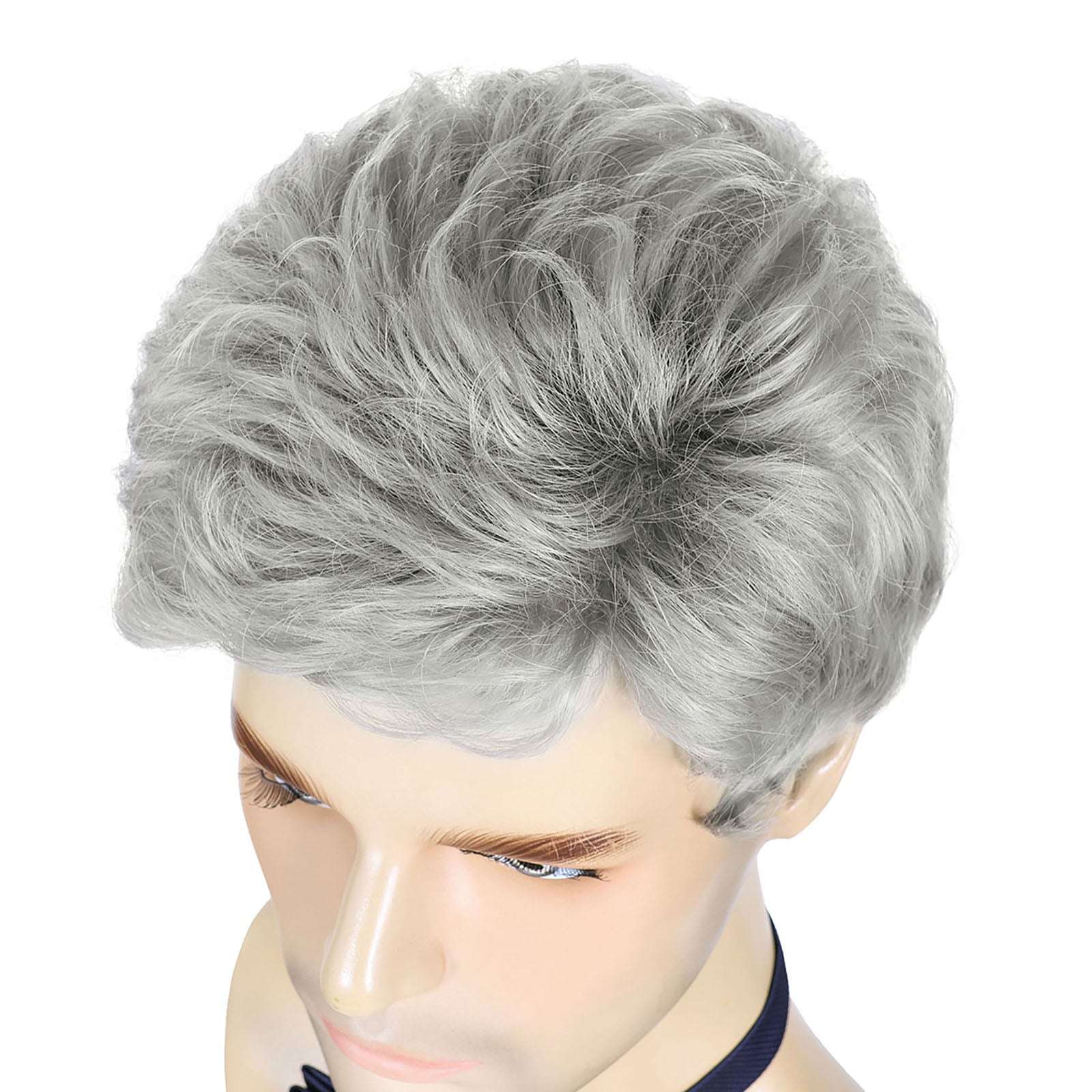 British Style Men's Wig – Heat-Resistant Material, Natural Wavy Design