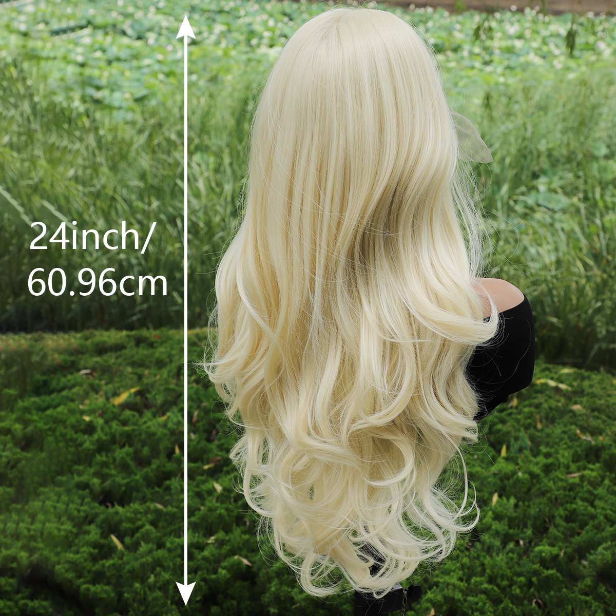 13*6 Fluffy, heat - resistant synthetic realistic hair HD Lace Front Super Long body wave strands multiple colors to choose from